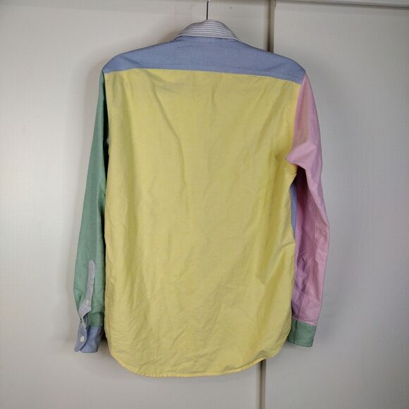 Polo Ralph Lauren Shirt Mens Size S Classic Fit Oxford Fun Colorblock Pastel - Picture 5 of 8